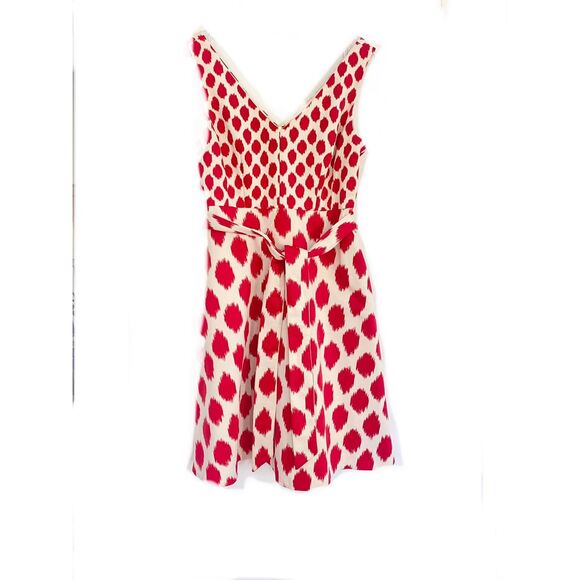 Donna Karan Sleeveless V Neck Fit And Flare Dress Sz 8 - Picture 2 of 7